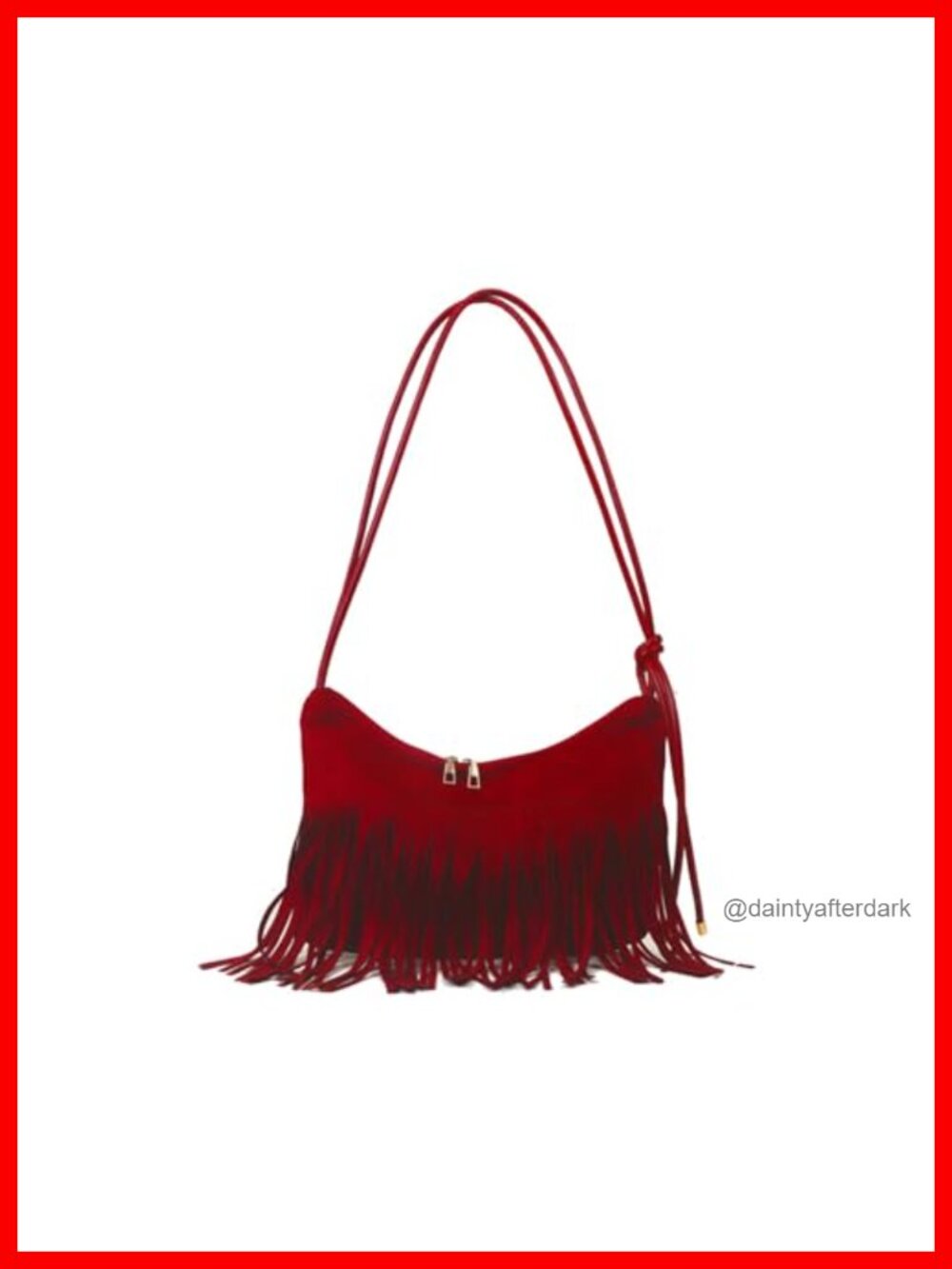 Fringe Tassel Suede Hobo Bag Top-Handle Crossbody